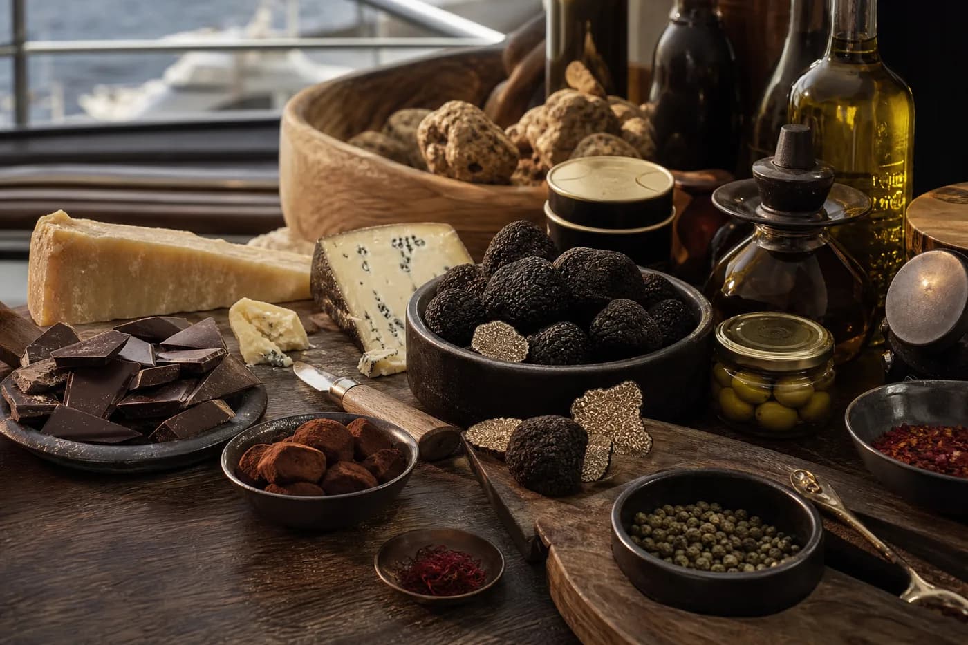 Editorial illustration of specialty pantry items for provisioning